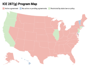 287(g) Program Map.